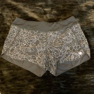 Athleta Reflective Floral Track This Run Short- M